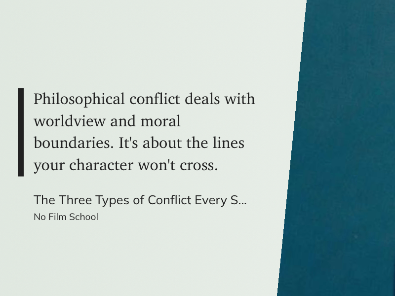 No Film School On Scene&nbsp;Conflict