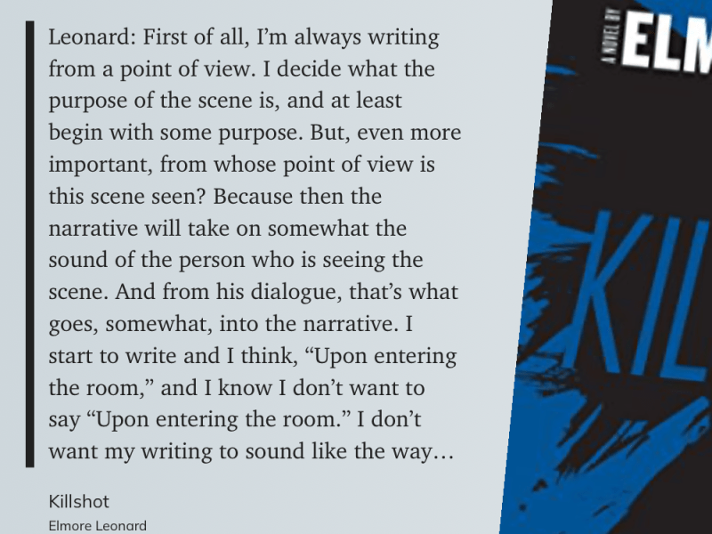 Elmore Leonard On&nbsp;POV