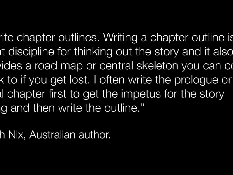 Garth Nix On&nbsp;Outlines